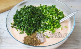 Лепёшки с зеленью из чечевицы